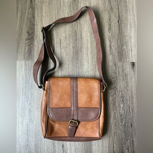 Also Brown Leather Men's Bag